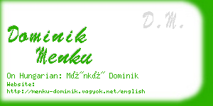 dominik menku business card